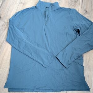 Under Armour Blue Long Sleeve Quarter-Zip Pullover Sz Large
